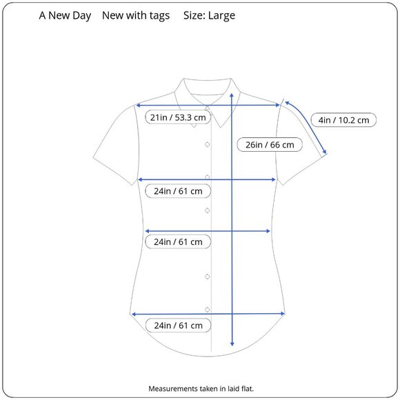 A New Day Womens Cream Short-Sleeve Button-Up Shirt Blouse Size Large - Picture 3 of 8